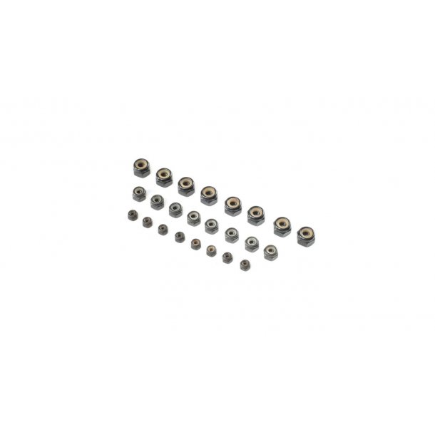 Nylon Nut Set 1 18 Temper 4WD Gen 2 Reservedele Holte Modelhobby