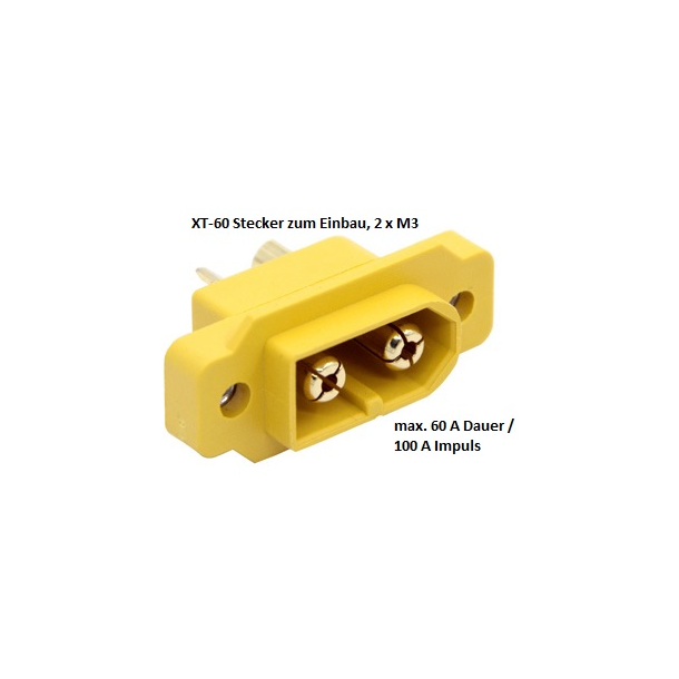 XT-60 stik til indbygning (2 stk.) 