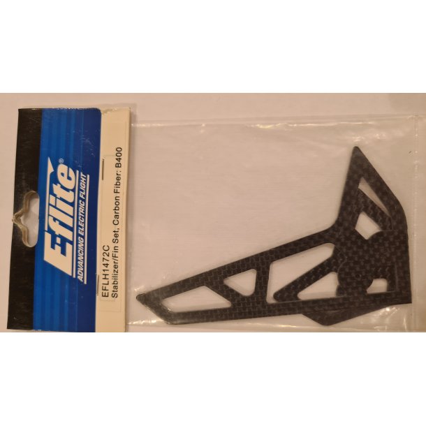 E-flite Blade EFLH1472C Stab/Fin Set; Carbon Fiber:B400