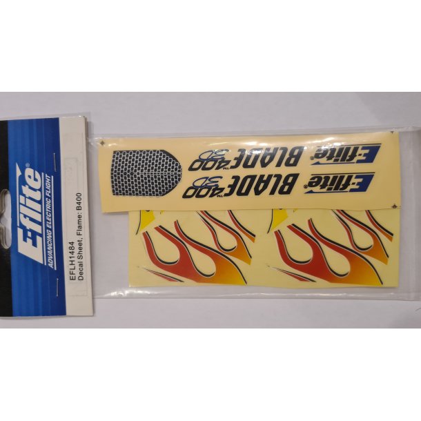 E-flite Blade EFLH1484 Decal Sheet ; Flame: B400