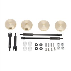 Axial SCX24 4mm Brass Wheel Counterweight with Widen Axles