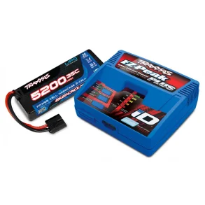 Traxxas EZ-PEAK PLUS 4A og 2S 5200MAH Hard batteri combo