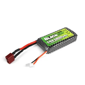 BLACKZON Batteri LiPo 7.4V, 1600mAh pakke med T-Plug