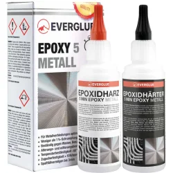 Everglue 2K 5-Minutter Epoxy Epoxidharz Metal lim 200g 1:1