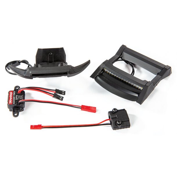 LED Light Front &amp; Roof Skid Set Complete Rustler 4x4