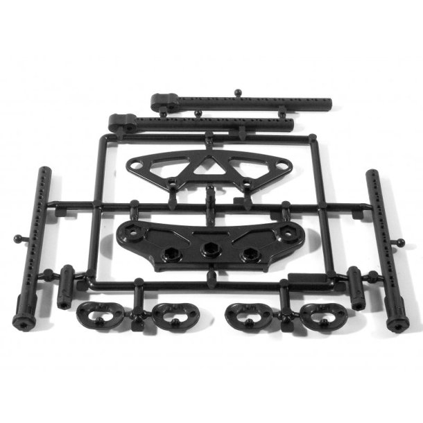 HPI 73513 BUMPER/BODY POST SETQ PRO 4 