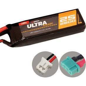 LiPo 2600 mAh 7,4V RX batteri m. MPX stik