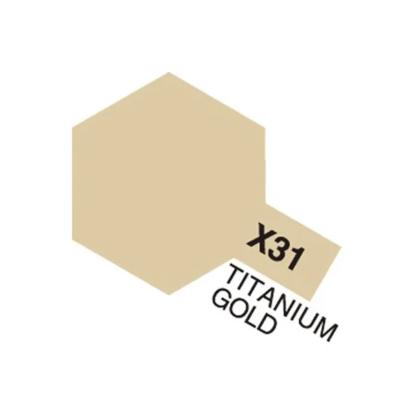 TAMIYA Acrylic Mini X-31 Titanium Gold (Gloss)