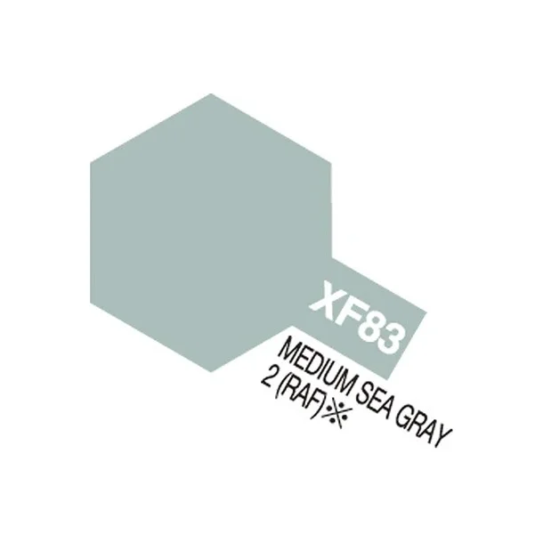 Tamiya Acrylic Mini XF-83 Med. Sea Gray 2 RAF (halv blank)