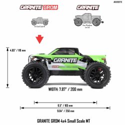 Arrma 1/18 GRANITE GROM MEGA 380 Brushed 4X4 Monster Truck RTR med Batteri &amp; lader, Green