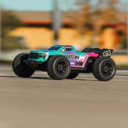 Arrma 1/16 MINI KRATON 3S DSC 4X4 RTR Brushless Speed Truck (batteri &amp; Charger Inkluderet),  Teal/Pink
