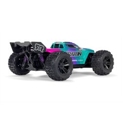 Arrma 1/16 MINI KRATON 3S DSC 4X4 RTR Brushless Speed Truck (batteri &amp; Charger Inkluderet),  Teal/Pink