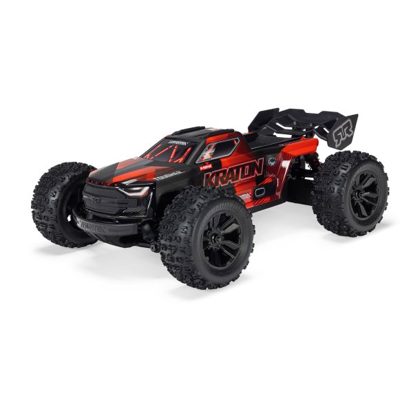 Arrma 1/16 MINI KRATON 3S DSC 4X4 RTR Brushless Speed Truck, sort/r�d