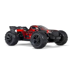 Arrma 1/16 MINI KRATON 3S DSC 4X4 RTR Brushless Speed Truck, sort/r�d