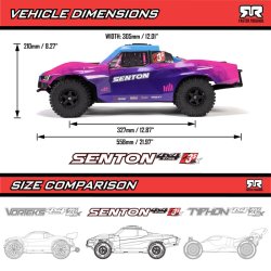 ARRMA Senton 223s BLX 4x4 brushless 1/10 RTR Gul