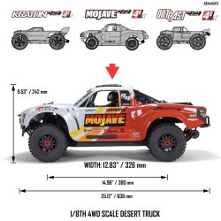 Arrma 1/8 Mojave 4x4 4S BLX Desert Truck RTR, bl