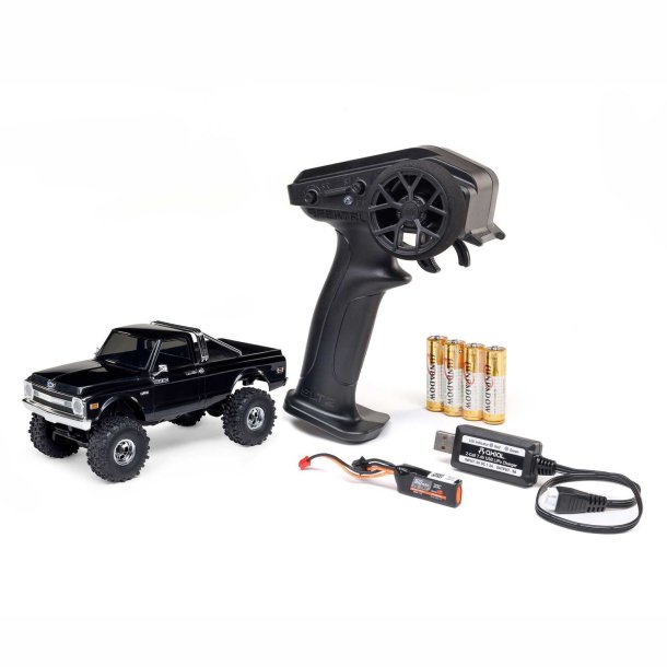 Axial SCX30 Chevrolet K10 4X4 RTR Brushed Rock Crawler (Battery &amp; Charger Included), Black