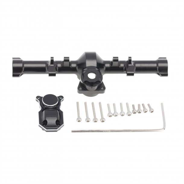 Axial SCX24 Aluminum Alloy Rear Axle Housing Black with Cover 1pc