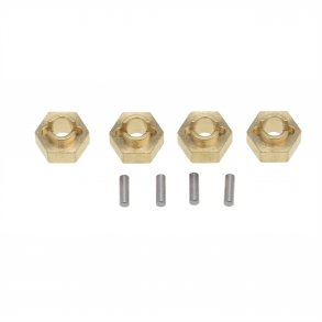 Axial SCX24 3mm Diameter Brass Wheel Hex Adaptor 4pcs set
