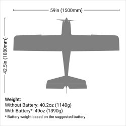E-flite Apprentice STS 1.5m BNF Basic Smart Trainer with SAFE