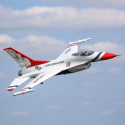 E-flite F-16 Thunderbirds 70mm EDF Jet BNF Basic med AS3X og SAFE Select