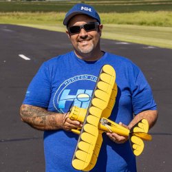 E-flite UMX Waco BNF Basic med AS3X og SAFE Select, gul