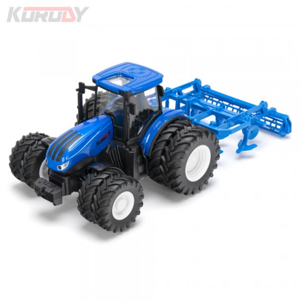 Traktor med land grader