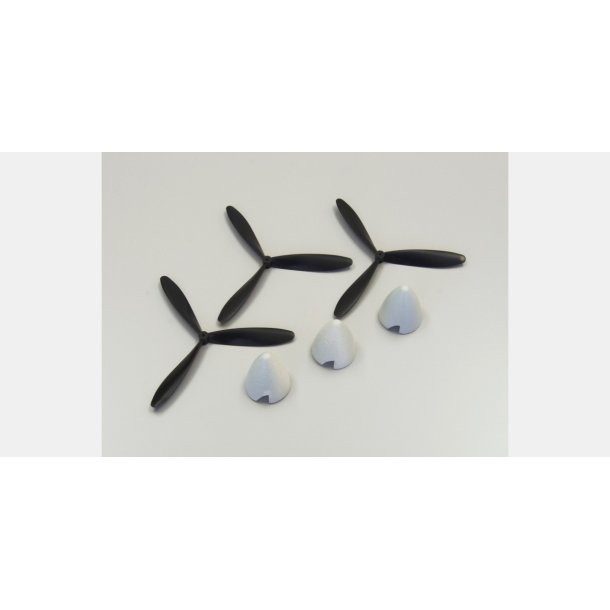 Kyosho A0753-06 3-Blade Prop &amp; Spinner