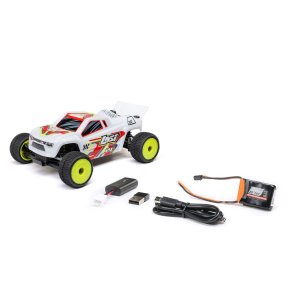 Losi 1/28 Micro-T 2S 2WD RTR Stadium Truck m. batteri og lader (hvid)