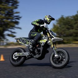 Losi 1/4 Promoto-SM FXR Supermoto fjernstyret  Motorcykel RTR Basic, hvid 