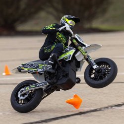 Losi 1/4 Promoto-SM FXR Supermoto fjernstyret  Motorcykel RTR Basic, hvid 