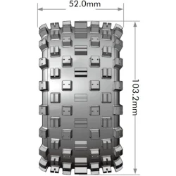 D�k m. f�lg ST-ROCK til 1/10 Stadium Truck til Hex HEX Narrow, 12 Wide, 14, 17mm