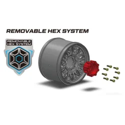 D�k m. f�lg ST-ROCK til 1/10 Stadium Truck til Hex HEX Narrow, 12 Wide, 14, 17mm
