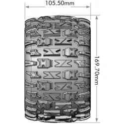 Dk og flg MT-PIONEER 3,8" Sport MFT (Ls 17mm Hex 0" &amp; 1/2" Offset) (2)