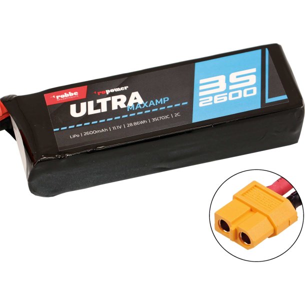LiPo batteri 2600mAh 11,1V 3S 35C 