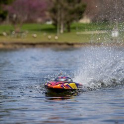Pro boat Sonicwake 24" Self-Righting Brushless Deep-V RTR (m. Batteri &amp; lader), R�d