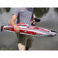 Proboats Blackjack 42" 8S Brushless Catamaran RTR: Hvid/rd
