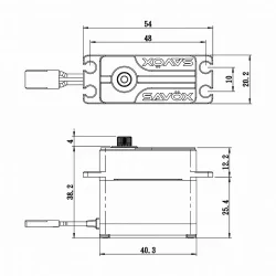 Savx SV-1280SG Servo 50kg 0.14s HV Alu Coreless Steel Gears