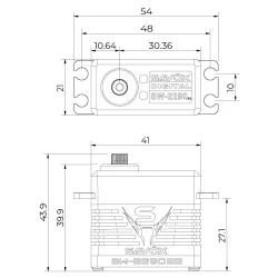 Savx SW-2290SG Servo 70Kg 0,11s HV Alu Brushless Steel Gear WP