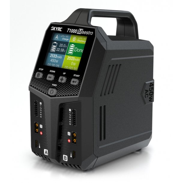 SkyRC T1000 LiPo oplader 1-6s 20A 450W AC