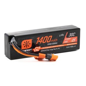 Spektrum 7.4V 1400mAh 2S 30C Smart G2 LiPo Batteri: IC2 stik til Arrma Grom etc.