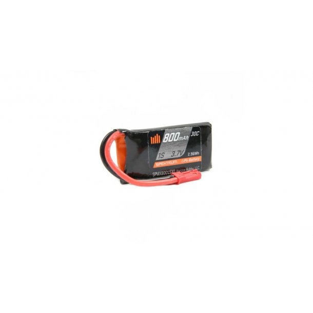 LiPo 800mAh 1S 3.7V 30C LiPo Battery; JST