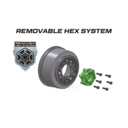 D�k m. f�lg SC-HUMMER til 1/10 Short Course til hex 12, 14, 17mm