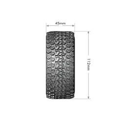 D�k m. f�lg SC-HUMMER til 1/10 Short Course til hex 12, 14, 17mm