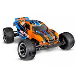Traxxas Rustler 2WD 1/10 RTR TQ EHD  Orange - m. batteri og lader (USB-C)