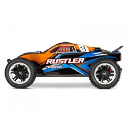 Traxxas Rustler 2WD 1/10 RTR TQ EHD  Orange - m. batteri og lader (USB-C)