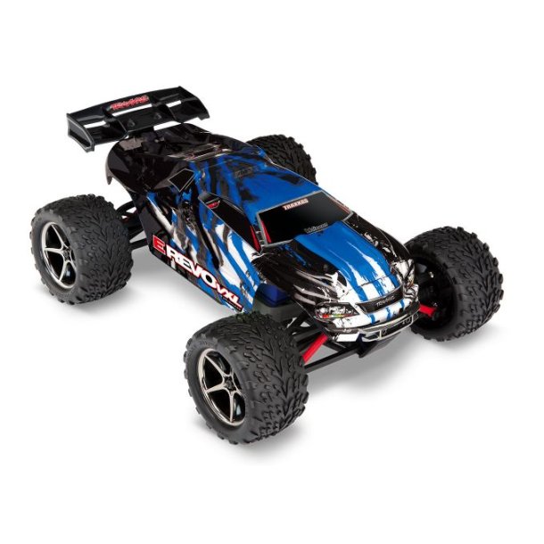 Traxxas E-Revo VXL 1/16 2.4GHZ TQ Blue m. TSM USB lader