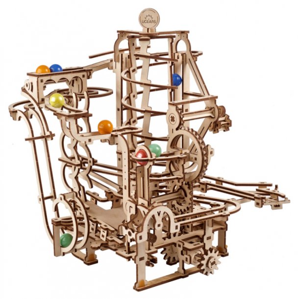 Ugears Marble Run Spiral Hoist (Marble - 4) - kuglebane