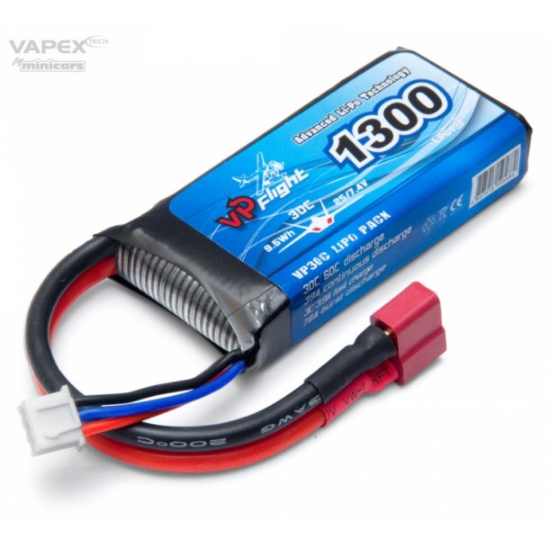 LiPo batteri 2S 7,4V 1300mAh 30C