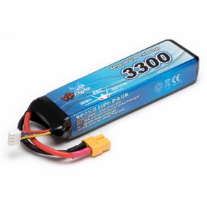 LiPo batteri 3300mAh 3S11,1V m XT60 stik